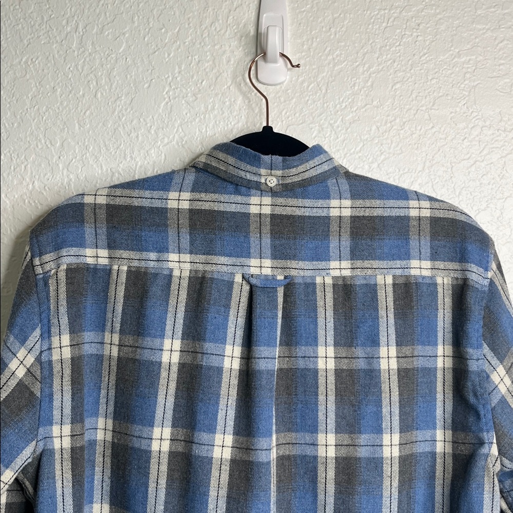 Brandy Melville Blue Plaid Hazel Flannel Button Front Shirt - Picture 10 of 10